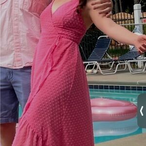 Pink Sleeveless Maxi Dress